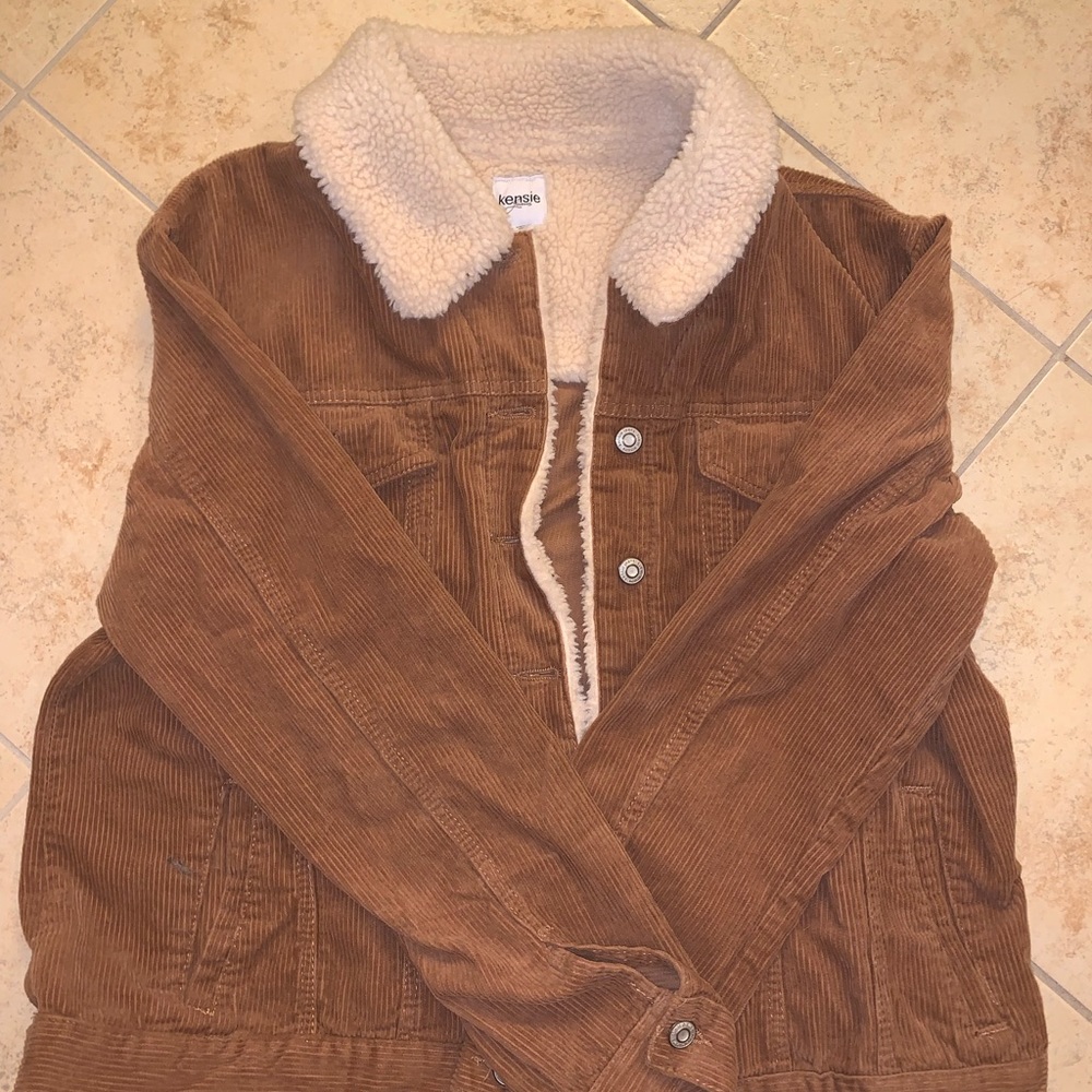 NWOT sherpa lined corduroy jacket